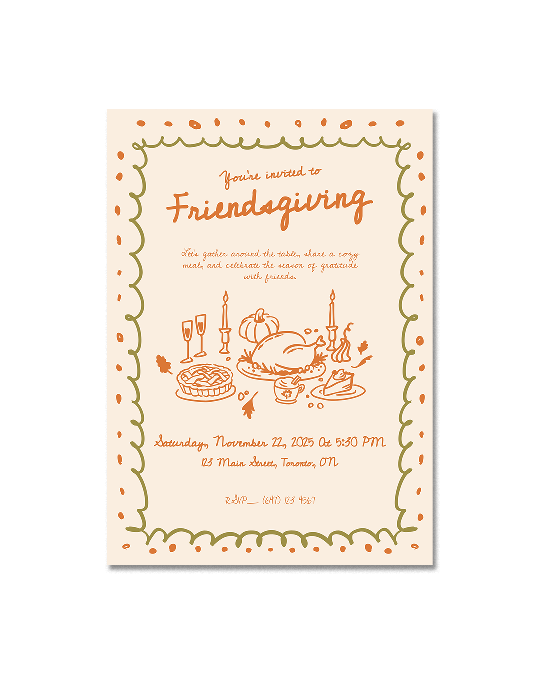Thanksgiving Party Invitation – Digital Downloads