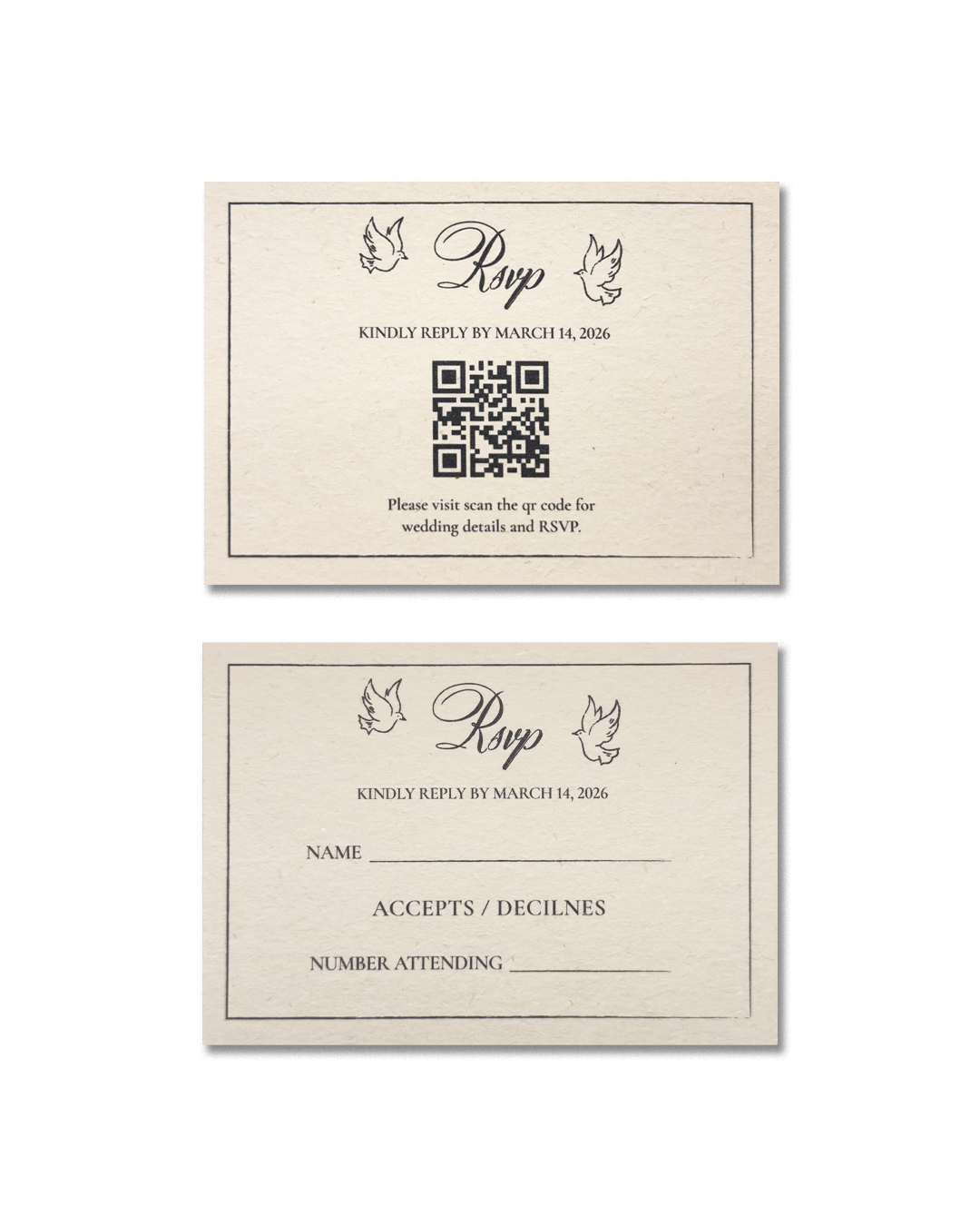 Vintage Lovely Wedding Invitation – RSVP