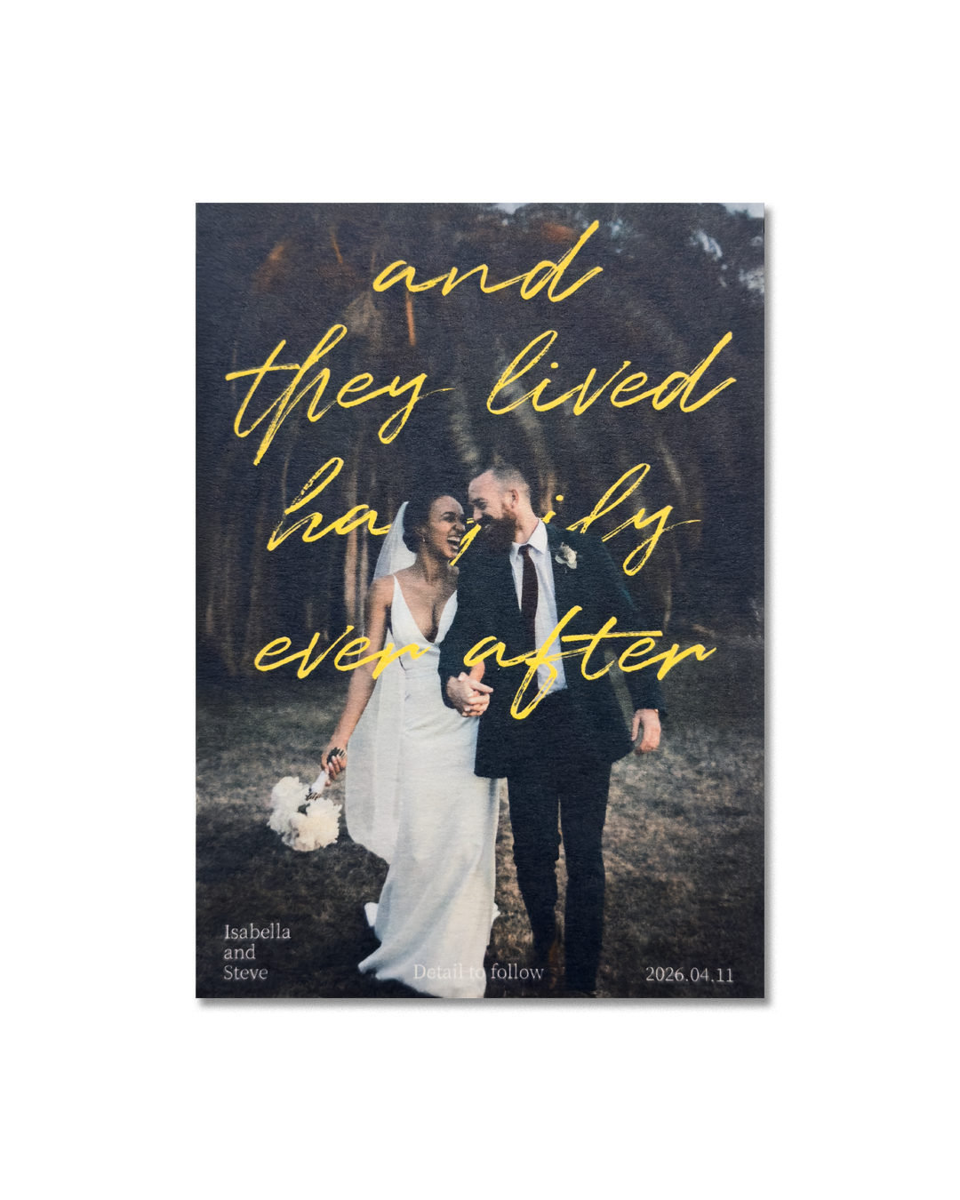 Movie Poster Theme Wedding Invitation – Main Card