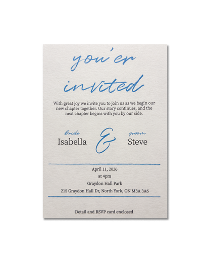 Movie Poster Theme Wedding Invitation – Main Card