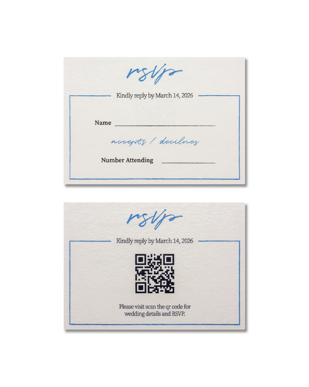 Movie Poster Theme Wedding Invitation – RSVP Card